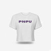 PNPU Purple Text Crop Tee