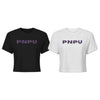 PNPU Purple Text Crop Tee