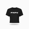 PNPU White or Black Text Crop Tee