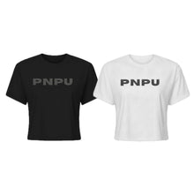  PNPU Grey Text Crop Tee