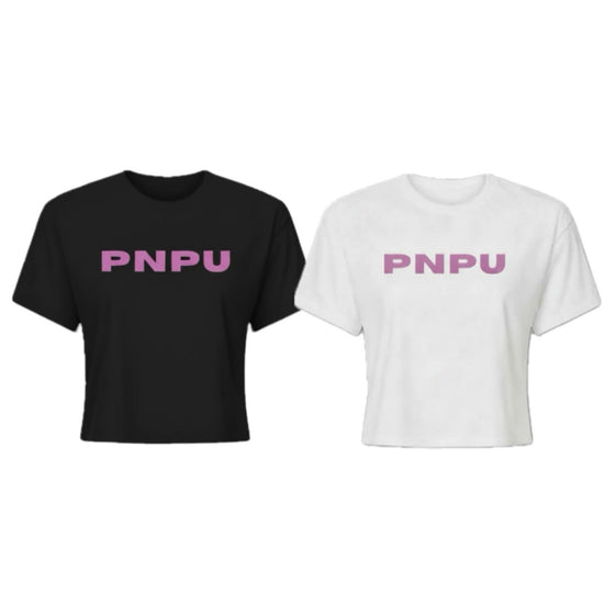PNPU Pink Text Crop Tee