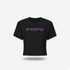 PNPU Purple Text Crop Tee