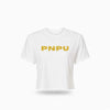 PNPU Branded Cropped Tee Army Yellow Logo