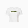 PNPU Branded Cropped Tee Army Green Logo