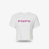 PNPU Pink Text Crop Tee