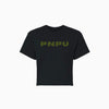 PNPU Branded Cropped Tee Army Green Logo